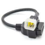 EFI Motorcycle 6-pin to OBD2 16-pin Detection Interface Adapter Cable for Delphi