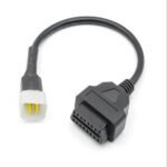EFI Motorcycle 6-pin to OBD2 16-pin Detection Interface Adapter Cable for Delphi