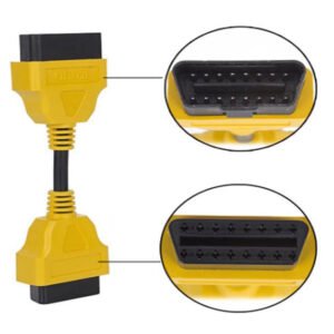 OBD2 16-pin Adapter Cable Male to Female Extension Cable 16-pin Connector for LAUNCH 431 Diagnostic Tool - 17CM