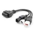 3+4+6pin to OBD 16pin Motorcycle Adapter Cable for Honda Yamaha Motobike