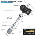 XTOOL TS100 PRO Sensor 2 In 1 (315MHz + 433MHz) Programmable Universial TPMS Sensor